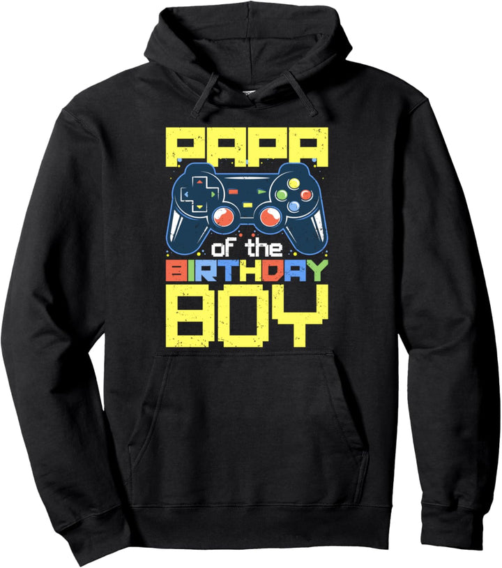 Papa Of The Birthday Boy Match Videospiel Geburtstag Pullover Hoodie