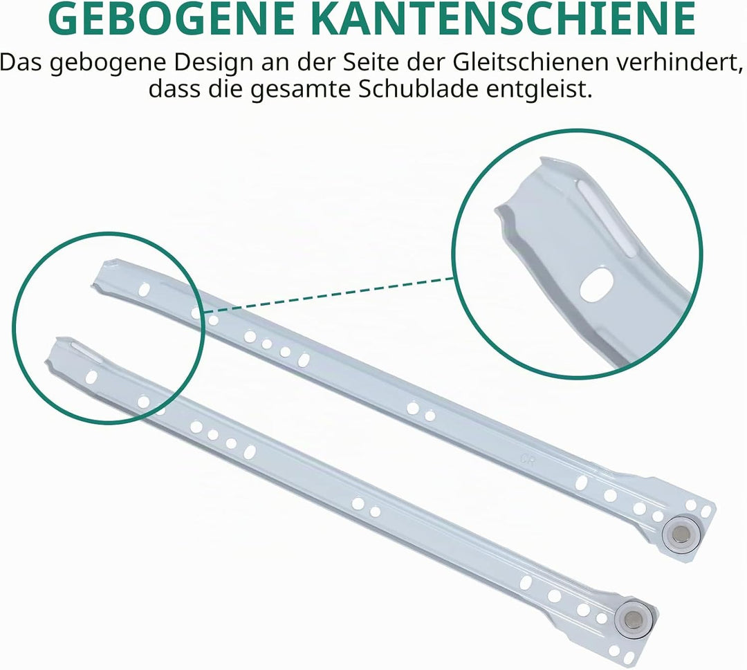 YITAHOME Rollcontainer, Aktenschrank mit 3 Schubladen und 2 Fächern, Mobile Dokumentenschrank mit Um