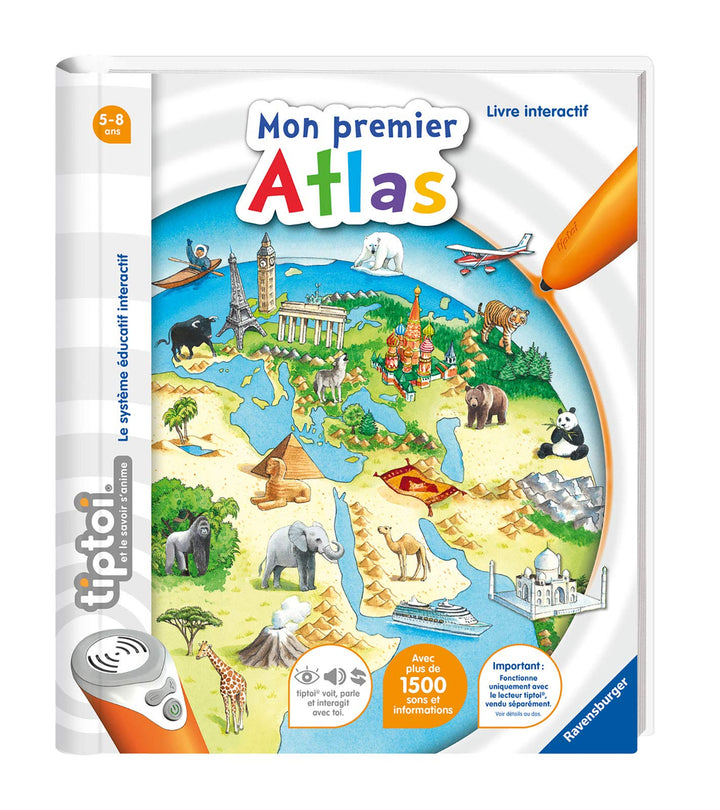 Ravensburger – Tiptoi – Buch (französischsprachige Version) Erster Tiptoi-Atlas, Erster Tiptoi-Atlas