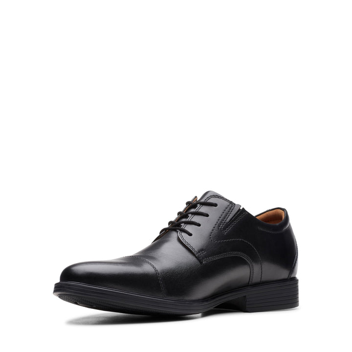 Clarks Whiddon Cap für Herren 39 EU Schwarzes Leder, 39 EU Schwarzes Leder