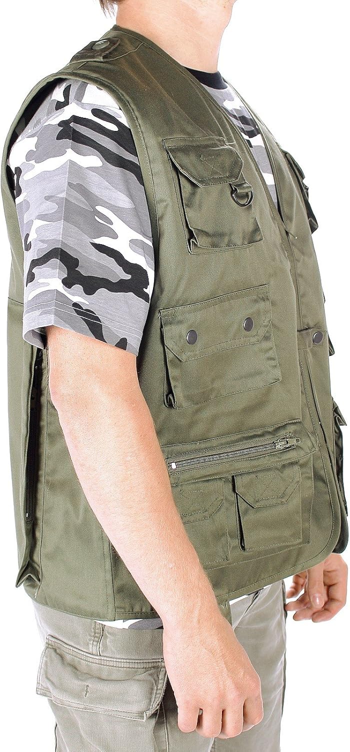 Mil-Tec Herren Jagd-u Weste S Oliv, S Oliv