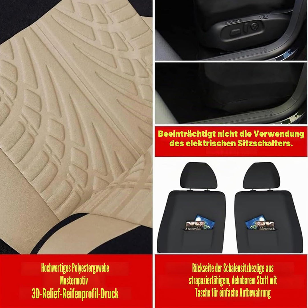 JYRCWTPY Auto Sitzbezüge für Dacia Duster 2000-2018 2019 2020 2021 2022 2023 2024, Autositzschoner A