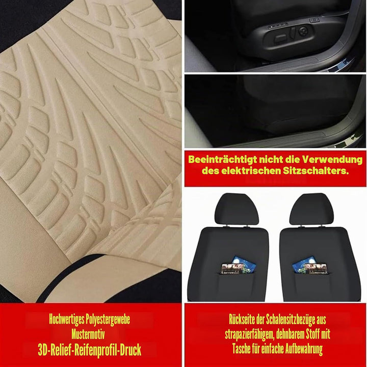 JYRCWTPY Auto Sitzbezüge für Dacia Duster 2000-2018 2019 2020 2021 2022 2023 2024, Autositzschoner A