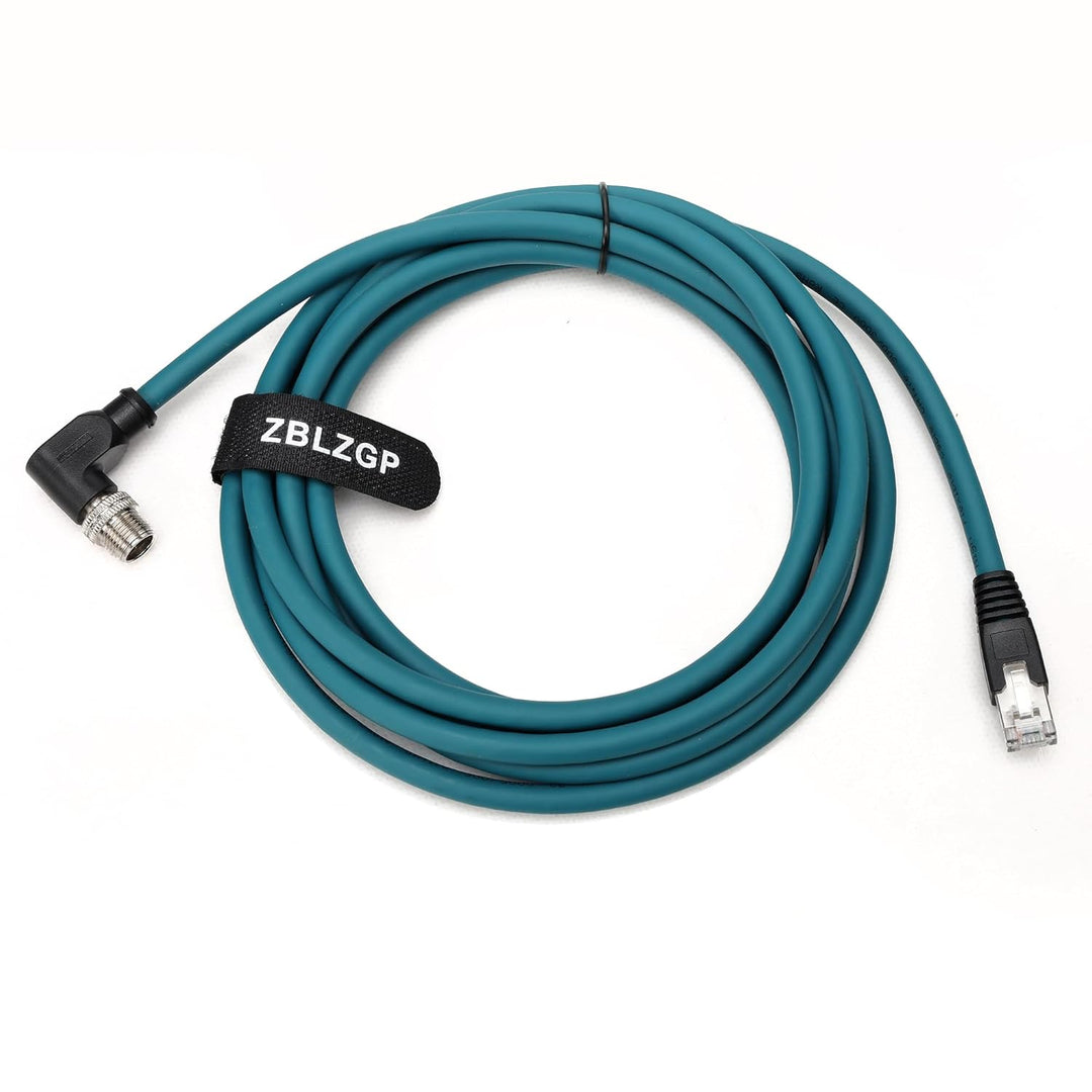 ZBLZGP Ethernet-Kabel M12, 8 Positionen, X-Code, Stecker auf RJ45, Cat6a, abgeschirmt, für Cognex-In