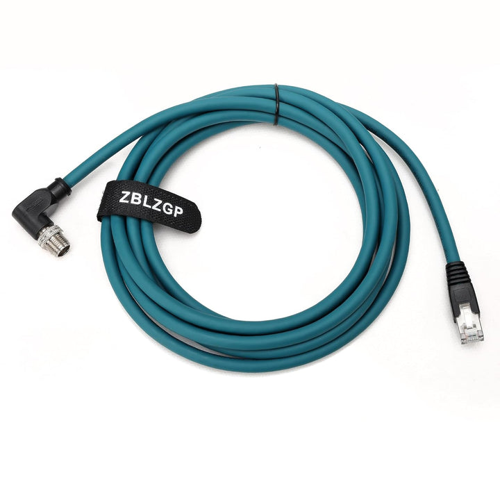 ZBLZGP Ethernet-Kabel M12, 8 Positionen, X-Code, Stecker auf RJ45, Cat6a, abgeschirmt, für Cognex-In