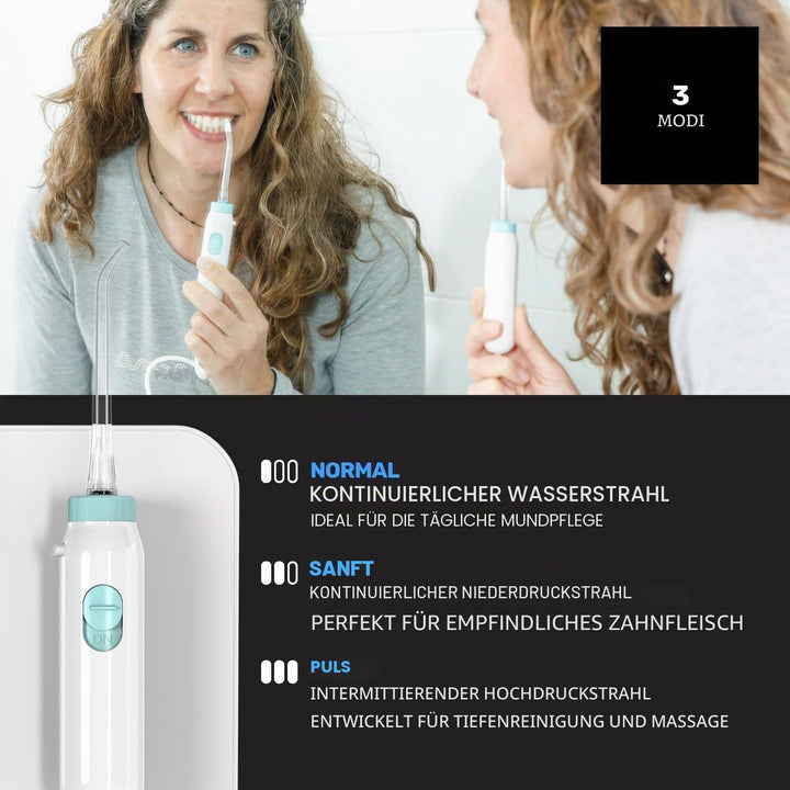 Taurus – Munddusche Hydra Smile 20W | 600ml Wassertank | 1200–1700 Impulse/Min | Touch-Bedienung | 3