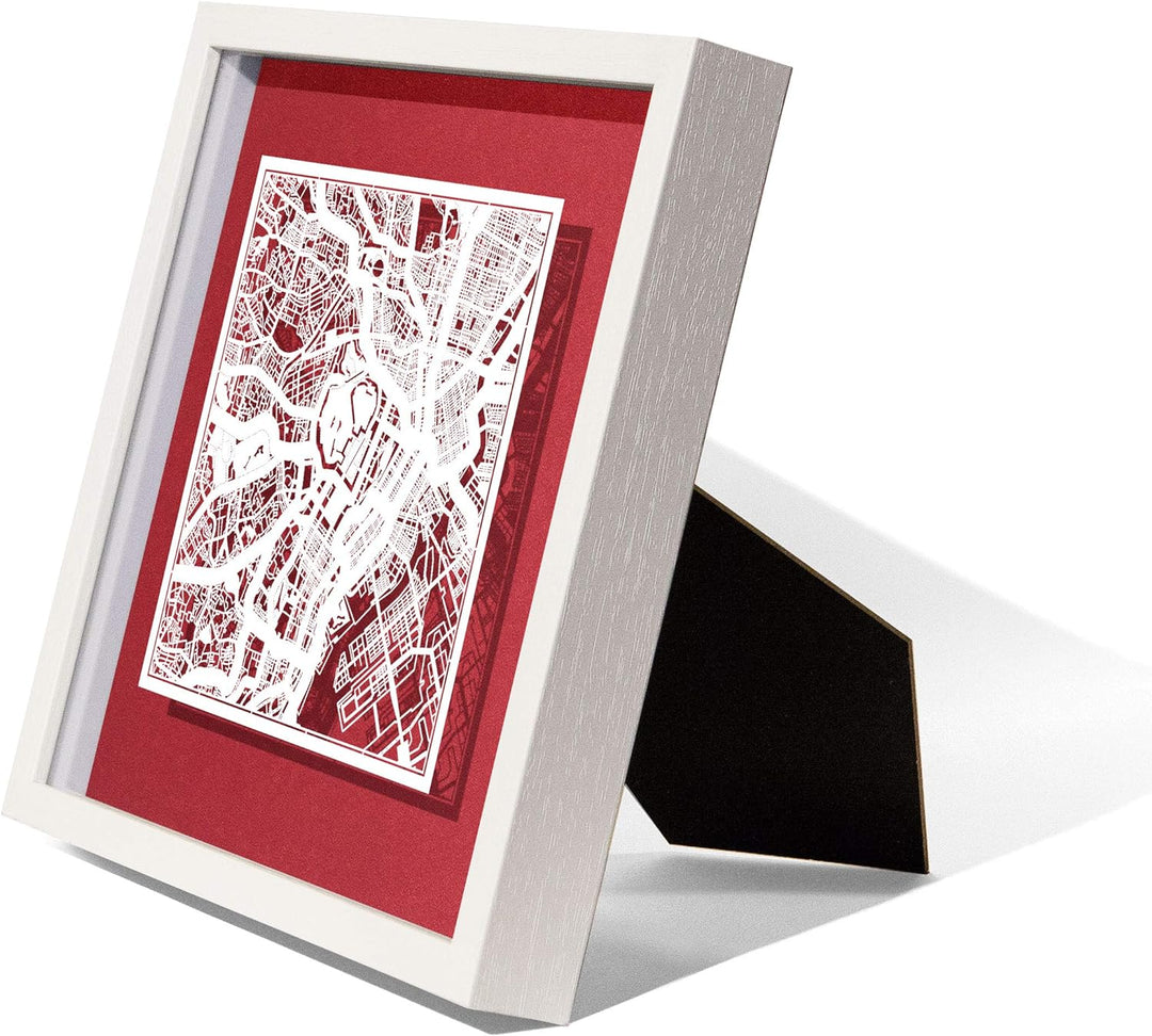 O3 DESIGN STUDIO - Marco de Papel para mapas, 22,8 x 22,8 cm, en Caja de Regalo, Fondo, autocambiant