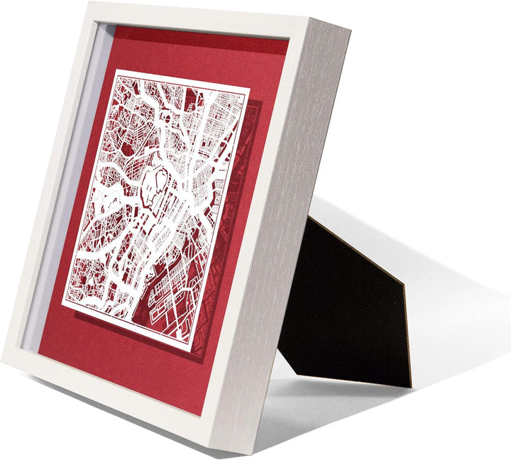 O3 DESIGN STUDIO - Marco de Papel para mapas, 22,8 x 22,8 cm, en Caja de Regalo, Fondo, autocambiant