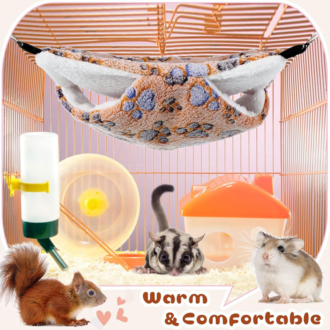 4 Stück Meerschweinchen Hängematten für Ratten Frettchen Hängematte für Kleintier Weich Warmes Fleec