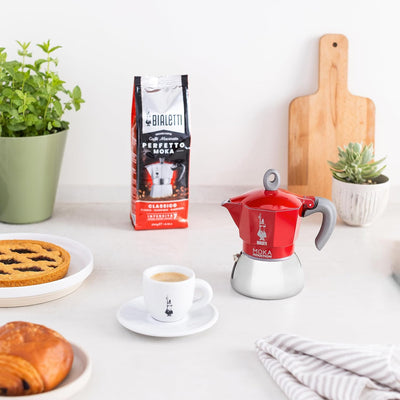Bialetti - Moka Induction, Moka-Kanne, Geeignet für Alle Herdarten, 4 Tassen Espresso (150ml), Rot 4