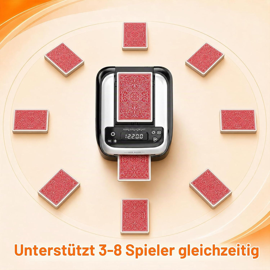 Automatischer Kartengeber, 2-in-1-Kartenmischer und -geber, um 360° drehbar mit präziser Kartenausga