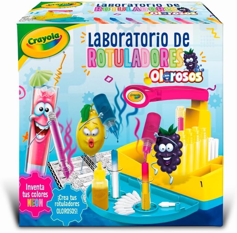 CRAYOLA - Neon-Geruchsmarker-Labor, erstellen Sie Ihre eigenen parfümierten Marker mit Neonfarben, k