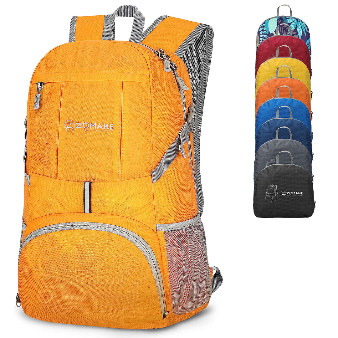 ZOMAKE Faltbarer Rucksack 35L,Leichter Rucksäcke Wasserdicht Wanderrucksack Packable Backpack für Da