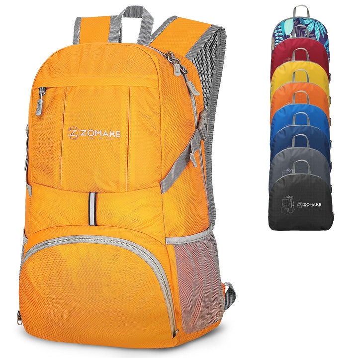 ZOMAKE Faltbarer Rucksack 35L,Leichter Rucksäcke Wasserdicht Wanderrucksack Packable Backpack für Da