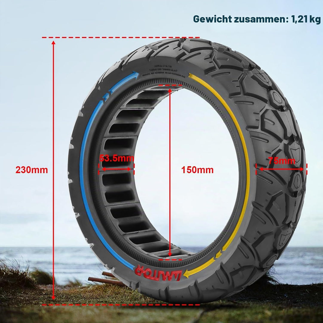 10x2,7-2,75 Vollreifen 10 Zoll Solide Reifen 70/65-6,5 Ersatzreifen für Hitway H5/HB24/Hiboy/Smartgy