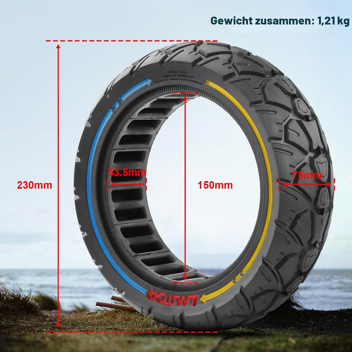 10x2,7-2,75 Vollreifen 10 Zoll Solide Reifen 70/65-6,5 Ersatzreifen für Hitway H5/HB24/Hiboy/Smartgy