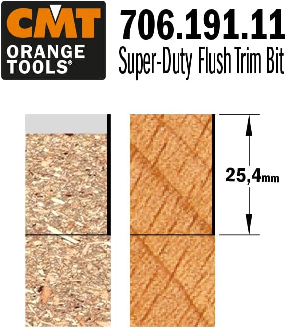 CMT Orange Tools 706.191.11 Fräse für Neubearbeitung hm s 6 d 19x25