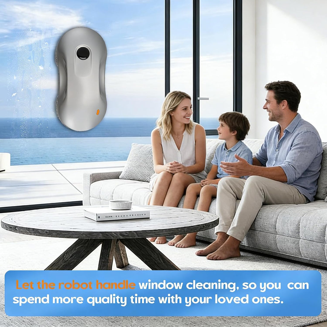 Fensterputzroboter, Fensterputzroboter mit Sprühfunktion, Turbo Boost Saugkraft 7000Pa, Mehrfachschu