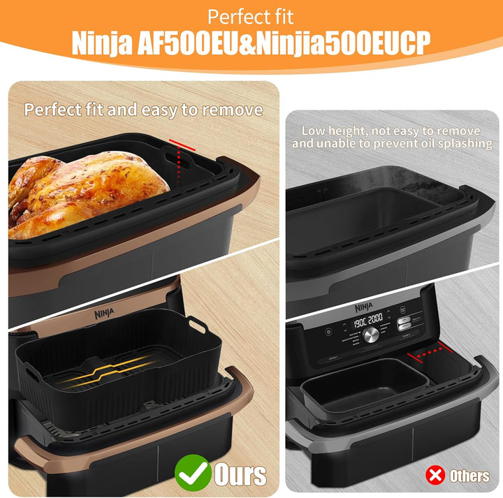 Zubehör für die Ninja Foodi FlexDrawer 10,4L Heissluftfritteuse AF500EU (20PCS),Silikonform für Airf