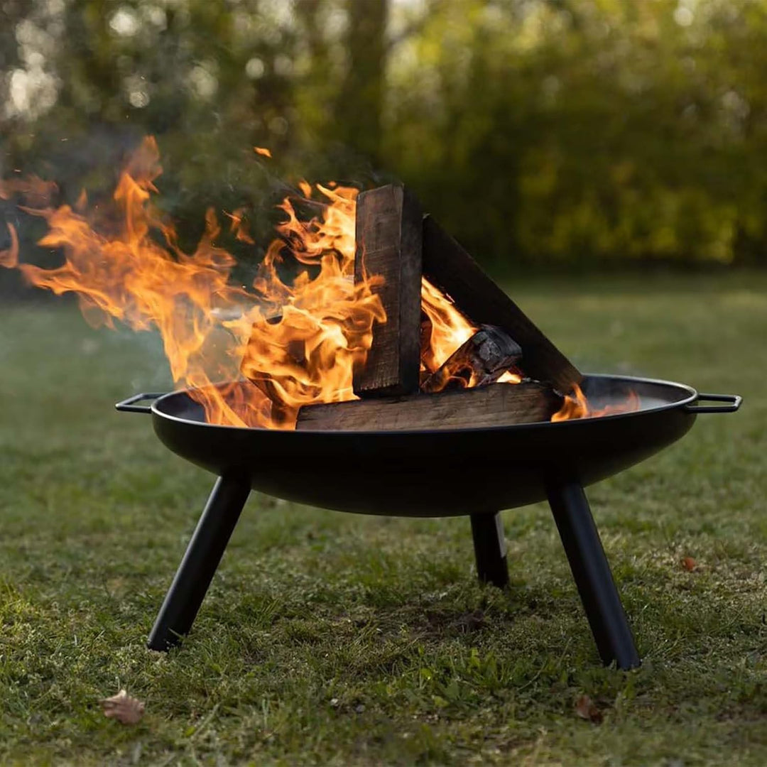 Feuerkorb 59 cm Runde Feuerschale Metall Outdoor Feuerstelle Gartenfeuer
