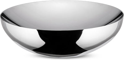 Alessi Double doppelwandige Schale, aus Edelstahl, Silber,8.5 x 34 x 19.5 cm, 8.5 x 34 x 19.5 cm