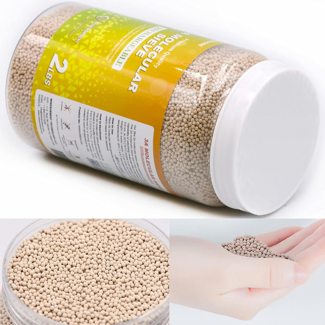 WiseSorb - 900g Molekularsieb 3A Trockenperlen - Wiederverwendbarer Feuchtigkeitsabsorber &amp; Luftentf