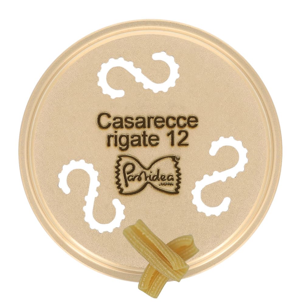 Pastidea - Matrize Bronze - Casarecce gestreift 12mm - kompatibel mit Kenwood Pasta Fresca oder mit