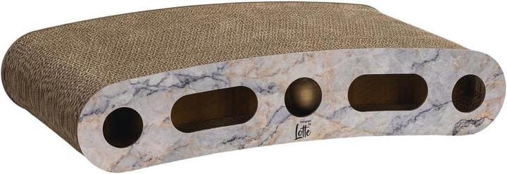 Designed by Lotte Silja, Kratzspielzeug, Karton, Weiss, 46x25x9 cm