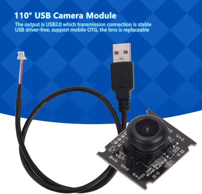 USB Kameramodul 110° Weitwinkel OV3660 USB2.0-Kamera Modul, Hoher Rahmen, 15fps, Webcam-Modul, Unter