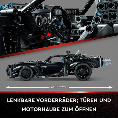 LEGO 42127 Technic BATMANS BATMOBIL Spielzeugauto, Modellauto-Bausatz aus dem Batman-Film von 2022 m