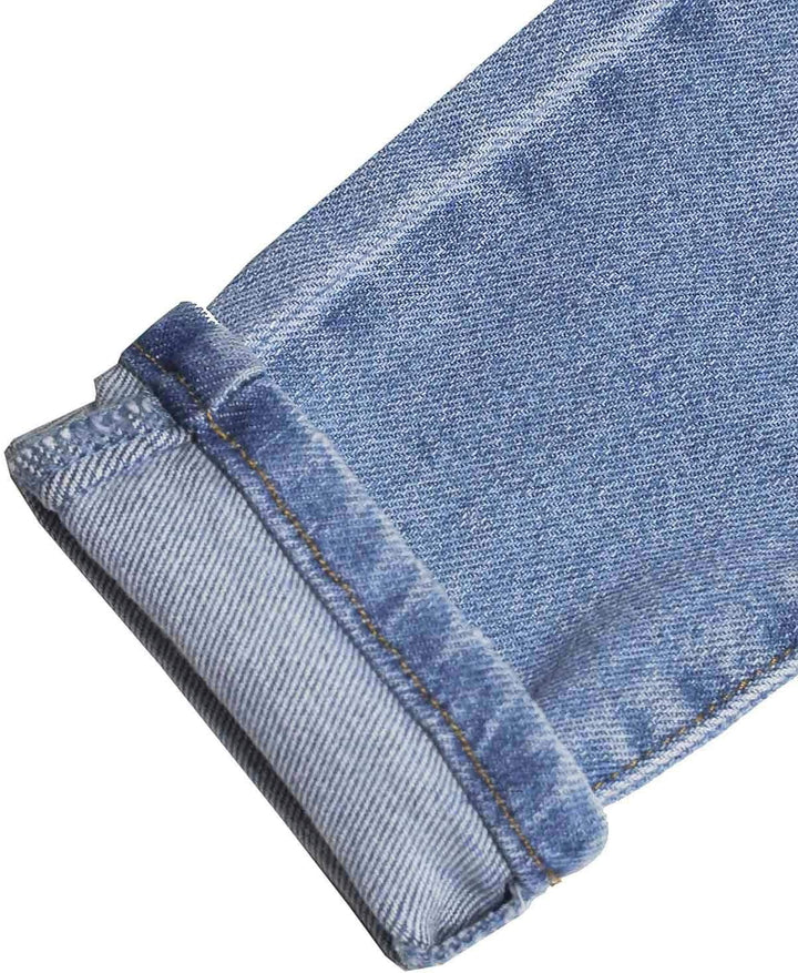 KIDSCOOL SPACE Mädchen-Denim-Latzhose,Little Big Kid Zerrissene Jeans-Arbeitskleidung 12-13 Jahre He