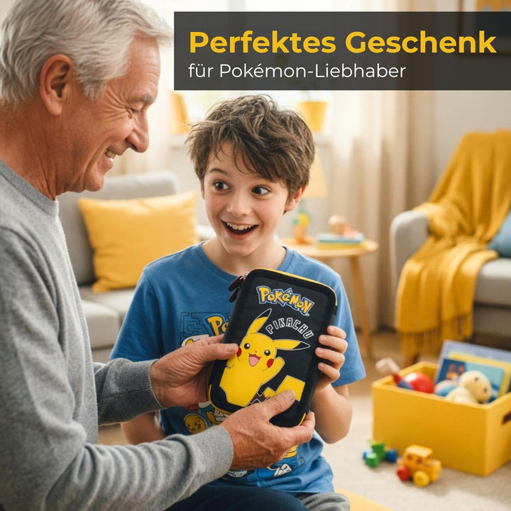 Federmäppchen 3 Fächer - Mäppchen für Mädchen und Jungen - Federmappe 3-Fach Federtasche Gefüllte Sc