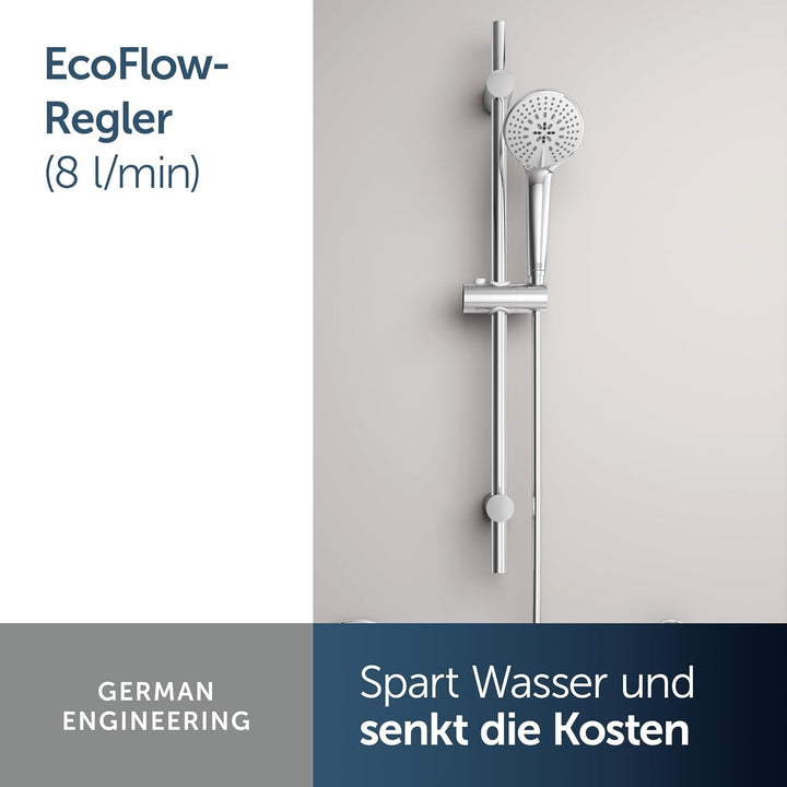 Brausestangen-Set Ideal Standard B9508AA, Serie M3 Smart, 720 mm Duschstange mit 100 mm Durchmesser