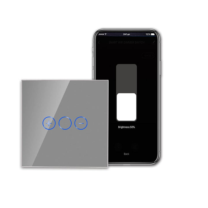 CNBINGO WLAN Dimmschalter für dimmbare LED-Leuchten - Smart Touch Lichtschalter Arbeit mit Alexa, Go