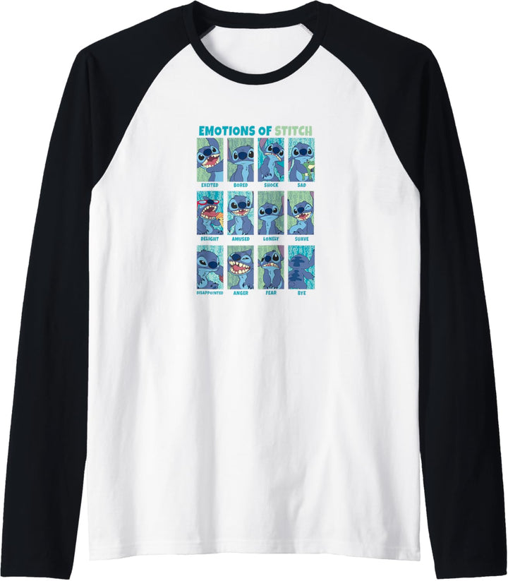 Disney Lilo & Stitch Faces of Emotion Board Box Up Raglan