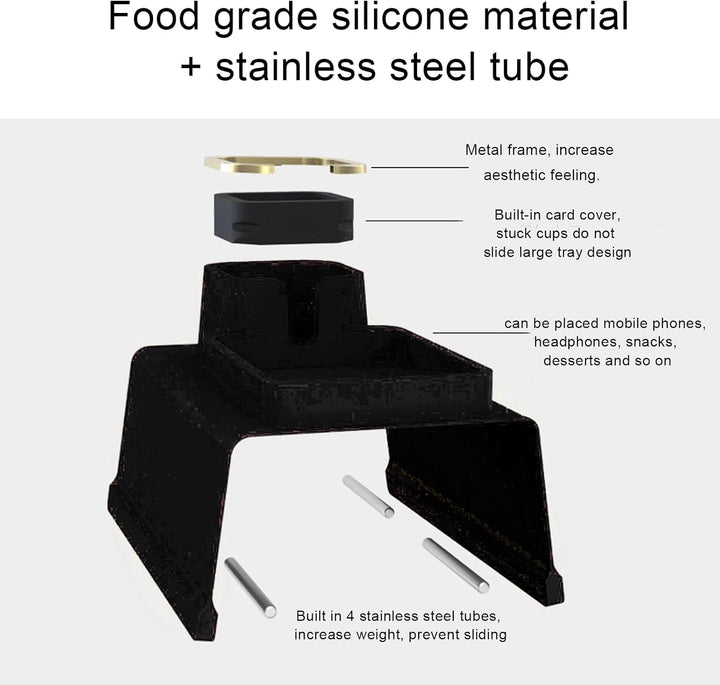 Couch-Getränkehalter, Silikon-Getränkehalter-Ablage für Sessel, Couch, Sofa, Rutschfester Sofa-Geträ