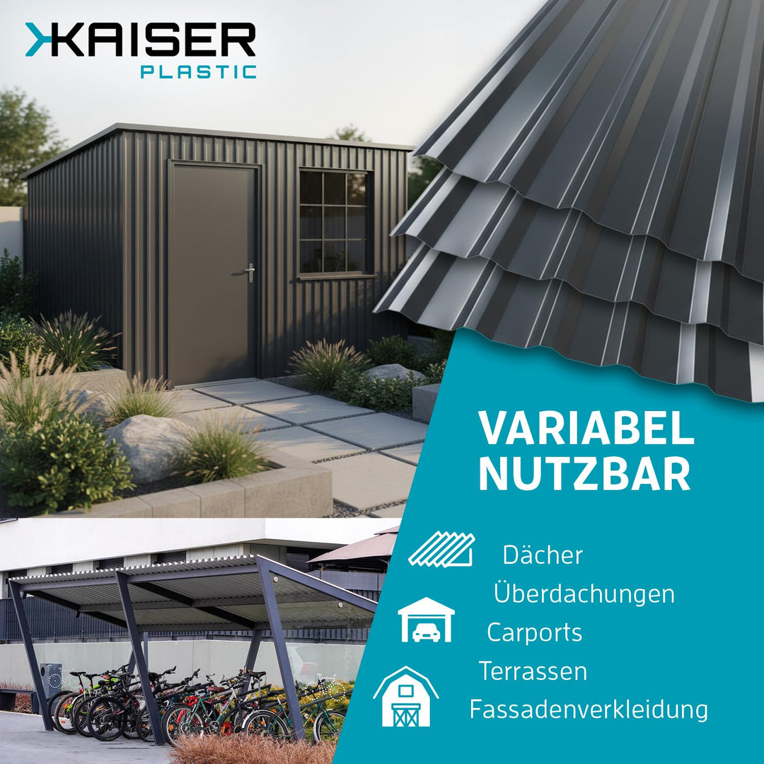 Trapezblech W20 | 0,4mm Materialstärke & 25µm Polyester-Beschichtung | Made in Germany mit Zulassung