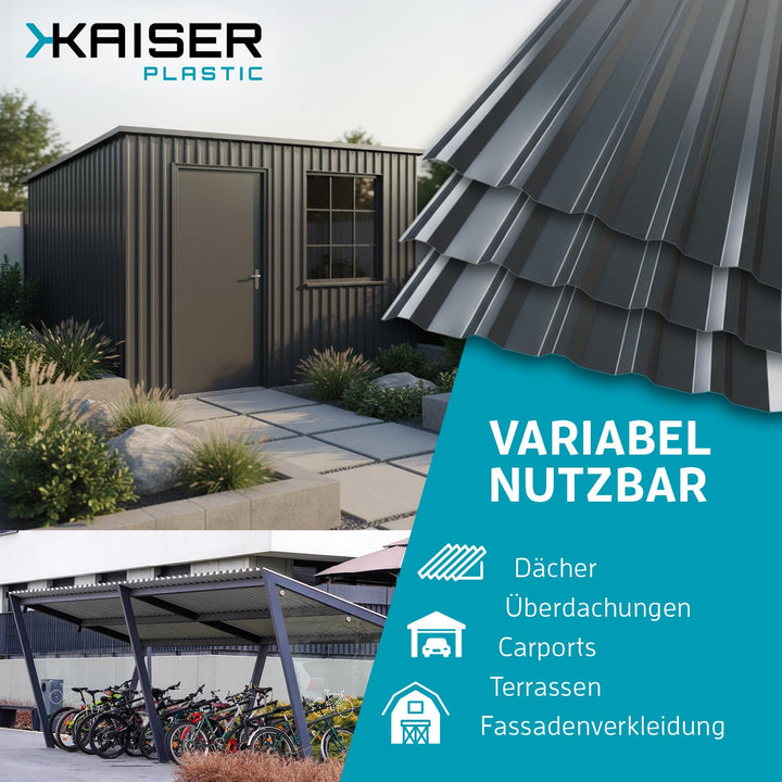 Trapezblech W20 | 0,4mm Materialstärke & 25µm Polyester-Beschichtung | Made in Germany mit Zulassung