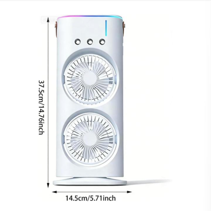 ragbare Klimaanlage Fan, 4 in 1 Personal Mini Cooling Fan mit Wassernebel Spray, 3 Geschwindigkeiten