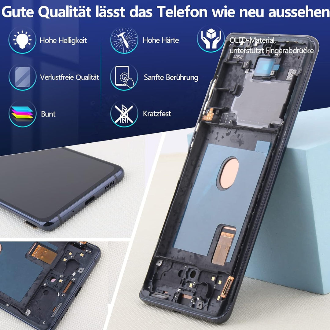 RongZy AMOLED Display für Samsung Galaxy S20 FE/S20 FE 5G LCD Bildschirmersatz Digitizer Touchscreen