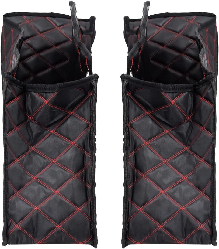 HDBUBALUS Ungedehnte Saddlebag Liner Einsätze Red Thread kompatibel mit Harley 2014-2021 1 Paar Rote