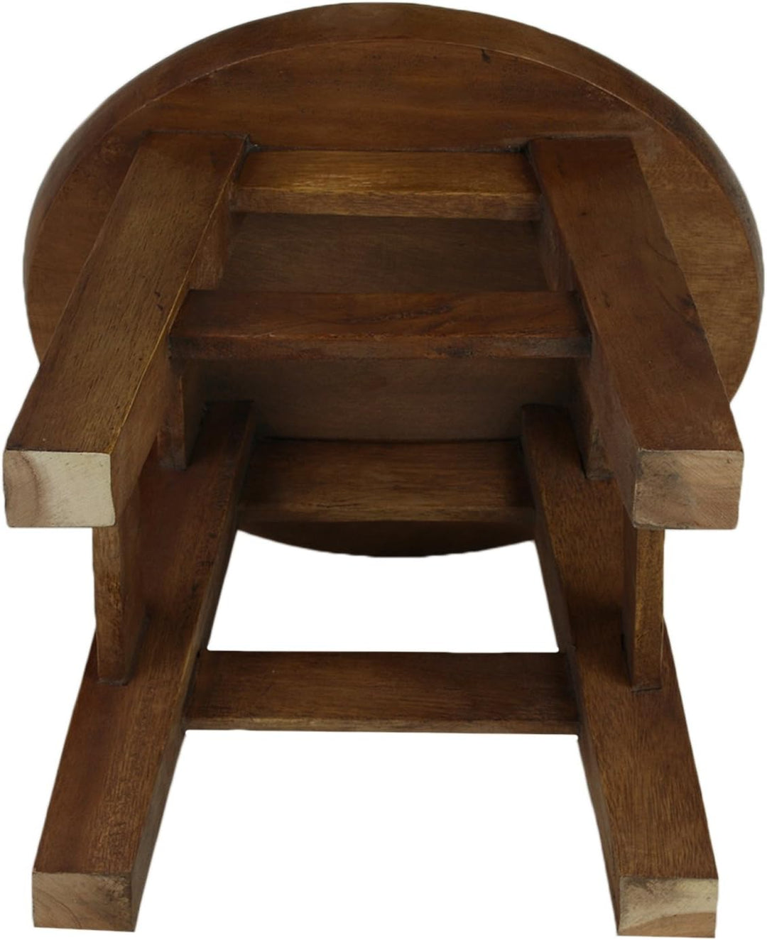 ART-CRAFT KH066 Kinderhocker Holz Schemel mit Motiv Hund bemalt und beschnitzt extra grosse Sitzfläc