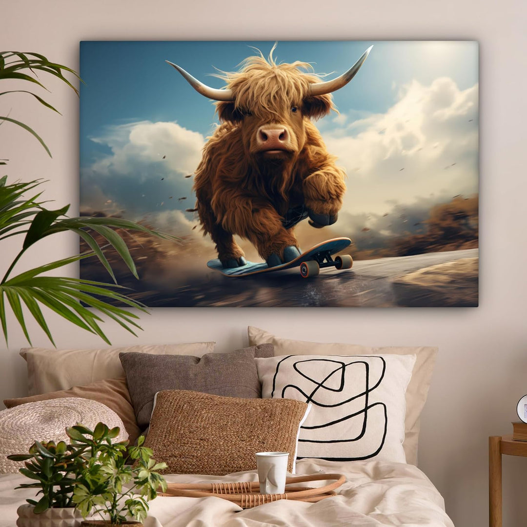 MuchoWow© Bild auf Leinwand Gross 120x80 cm XXL Schlafzimmer Bilder Wand Deko Wohnzimmer Modern Wand