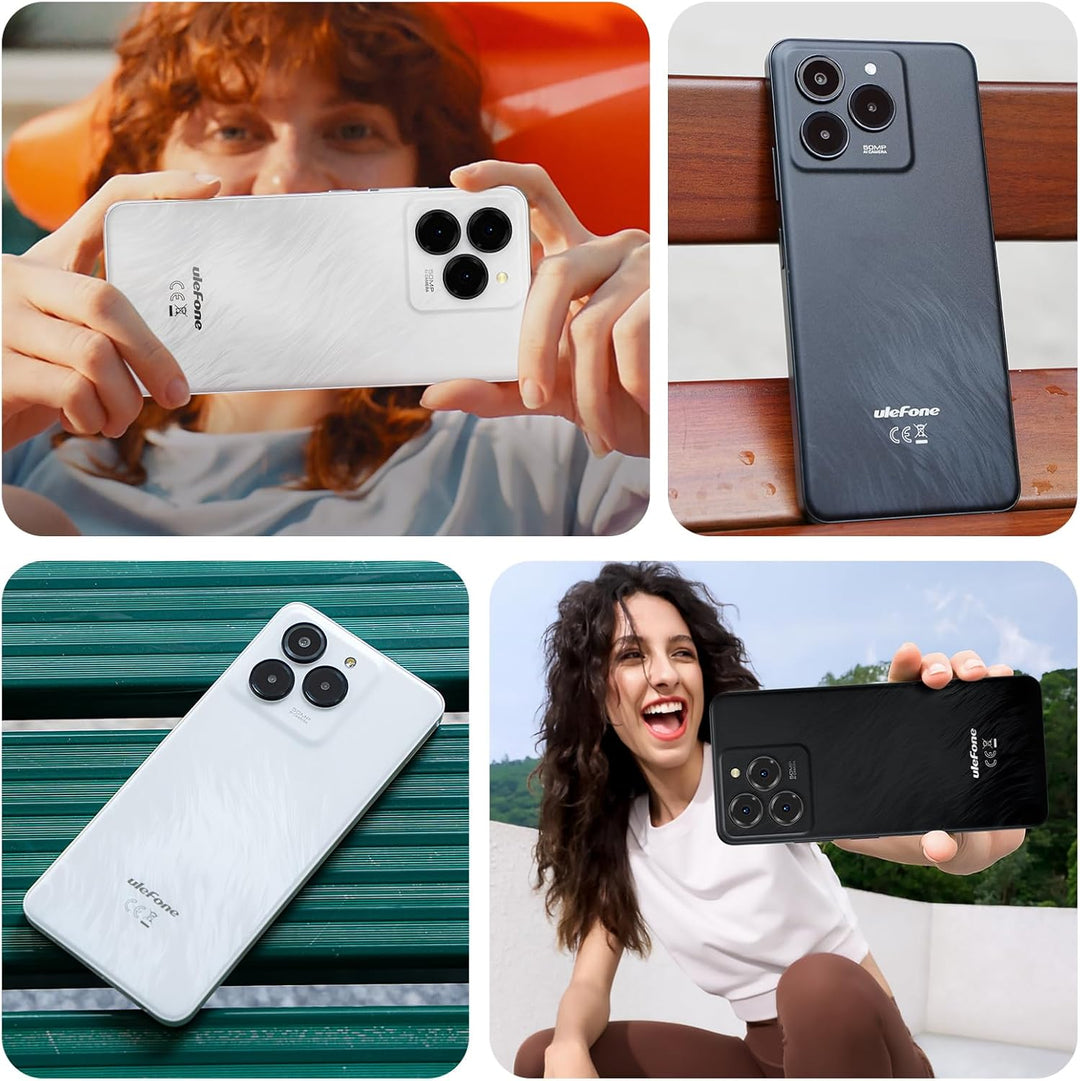 Ulefone Note 20 Pro Handy Android 14 256GB+8GB/1TB SD 50MP+8MP Kamera Octa Core 6000mAh 18W 6,75" HD