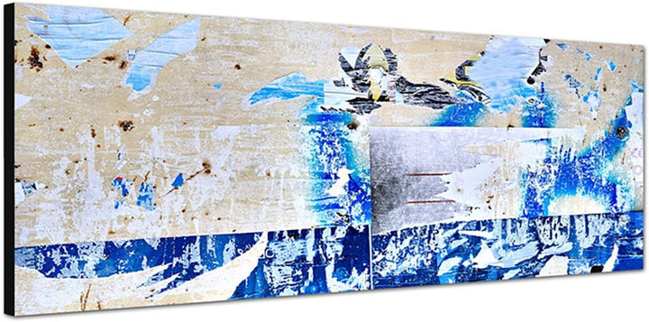 Paul Sinus Art Panoramabild auf Leinwand und Keilrahmen 150x50cm Kunst Poster Malerei Graffiti abstr