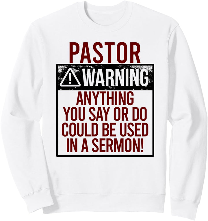 PASTOREN-WARNUNG! Predigt Kirche Meme Sweatshirt