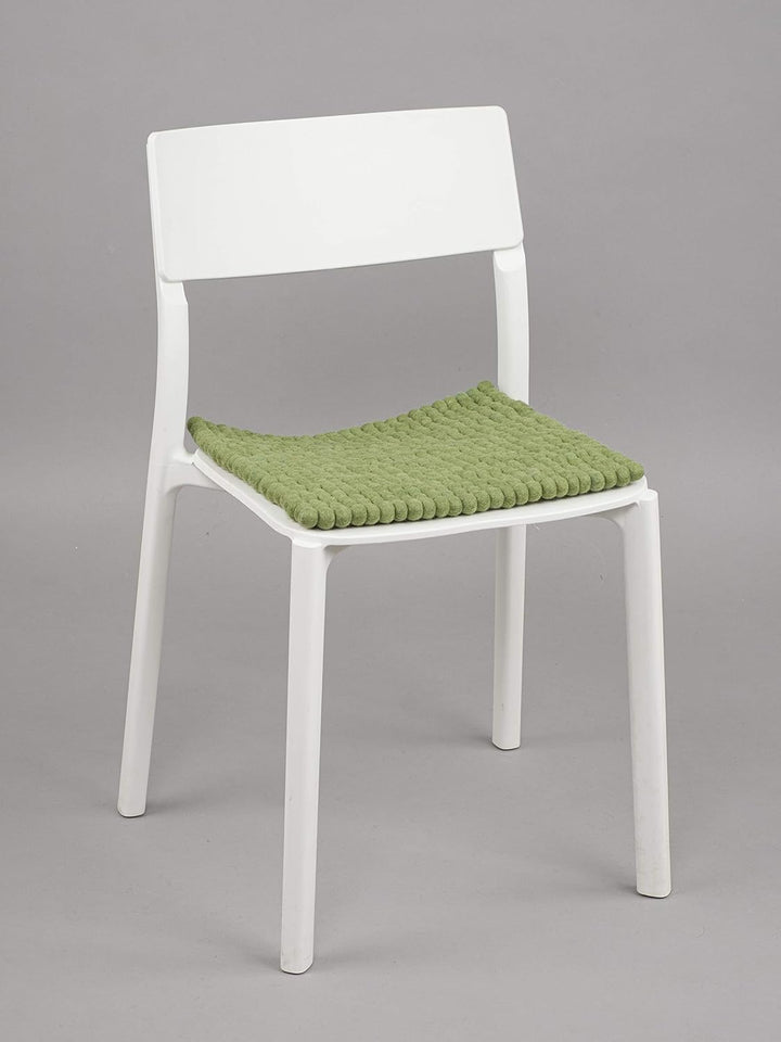 myfelt Filzkugel-Sitzauflage Stuhlauflage - Kaspar - quadratisch, 36x36 cm, Dunkelgrün, Dunkelgrün