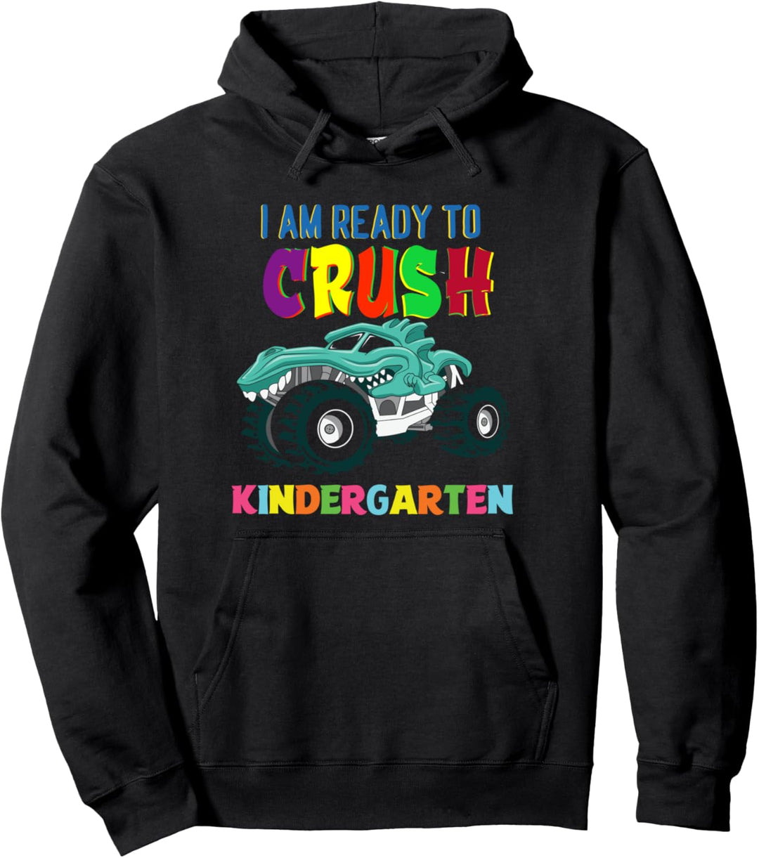 Ich bin bereit, Kindergarten Truck Zurück zur Schule Kinder zu zerquetschen Pullover Hoodie