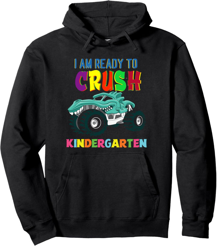 Ich bin bereit, Kindergarten Truck Zurück zur Schule Kinder zu zerquetschen Pullover Hoodie