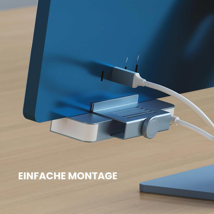 SATECHI USB-C Klemm Hub, für iMac M4, USB-C Daten, 3X USB-A 3.0, Micro-/SD Kartenleser, für iMac M4